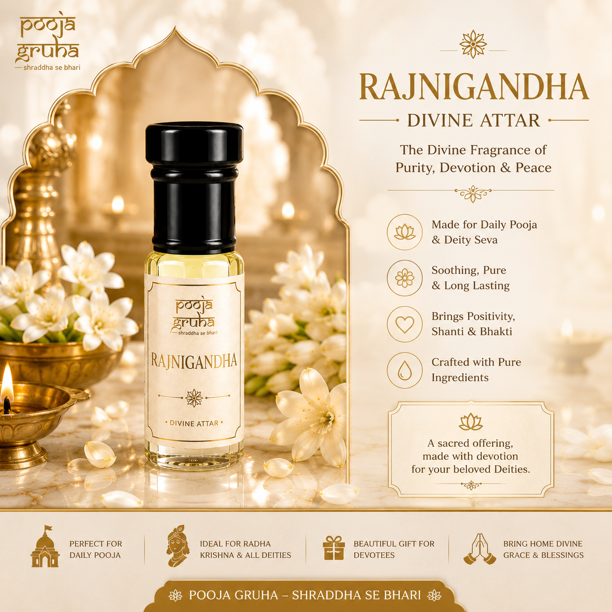 RAJNIGANDHA Divine Attar for Mandir | Pooja Gruha