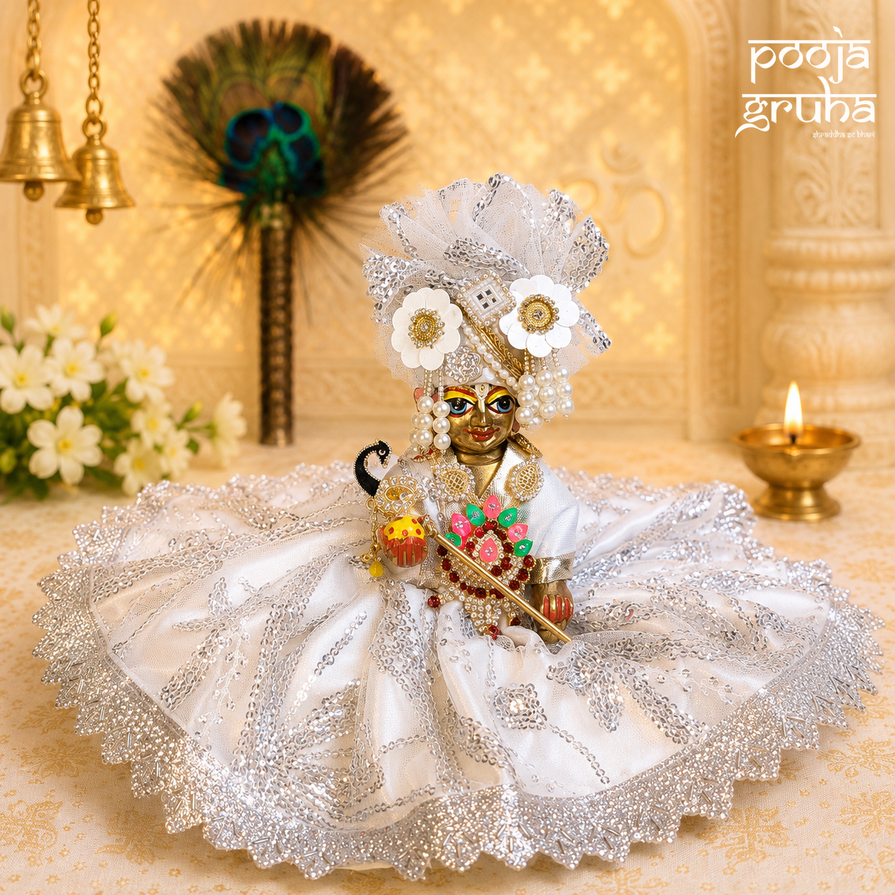 Shwet Vaibhav Radha Rani / Laddu Gopal Dress