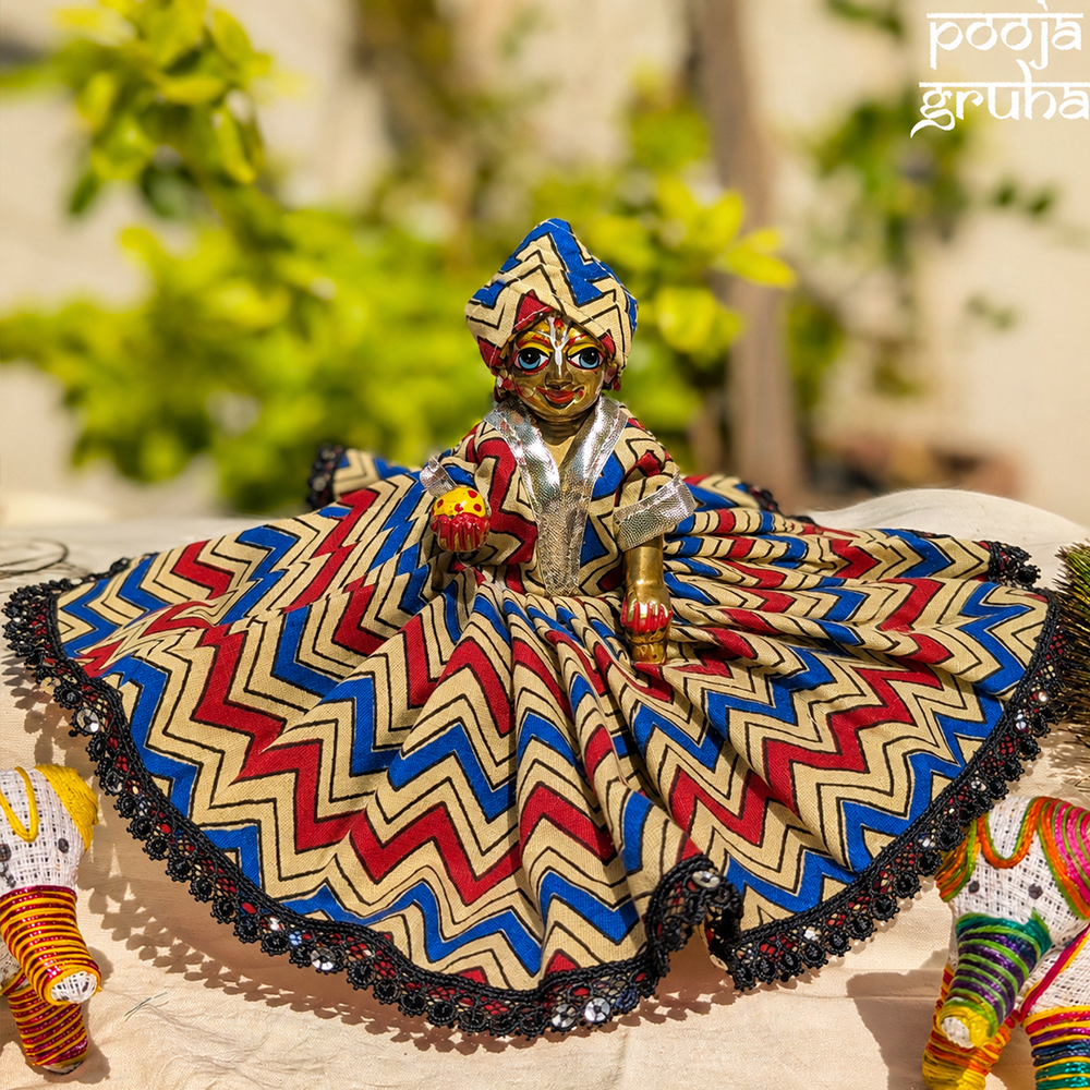 Nandlal Leheriya Laddu Gopal Cotton Dress Set