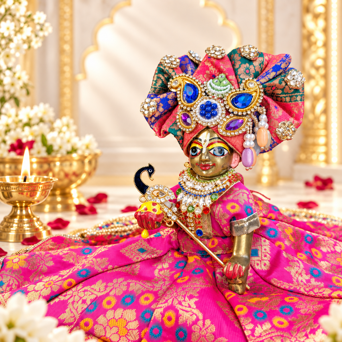 Rajrani | Navratri Special Radha Rani & Laddu Gopal Dress Set