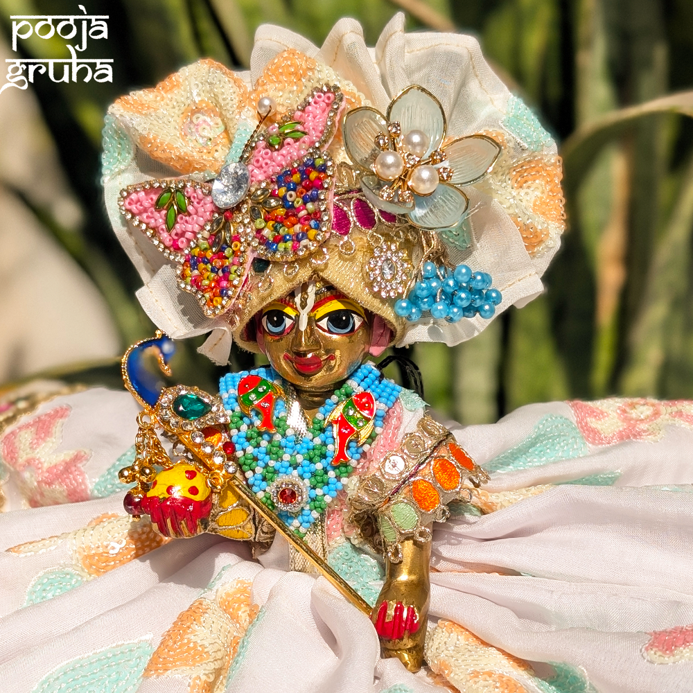 Shwet Pushpa Rang Radha Rani/ Laddu Gopal Dress