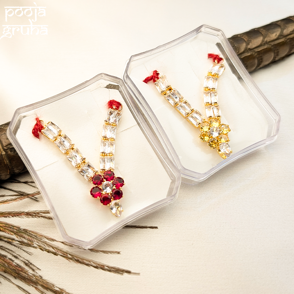 Mini AD Flower Shringar Necklace for Gods