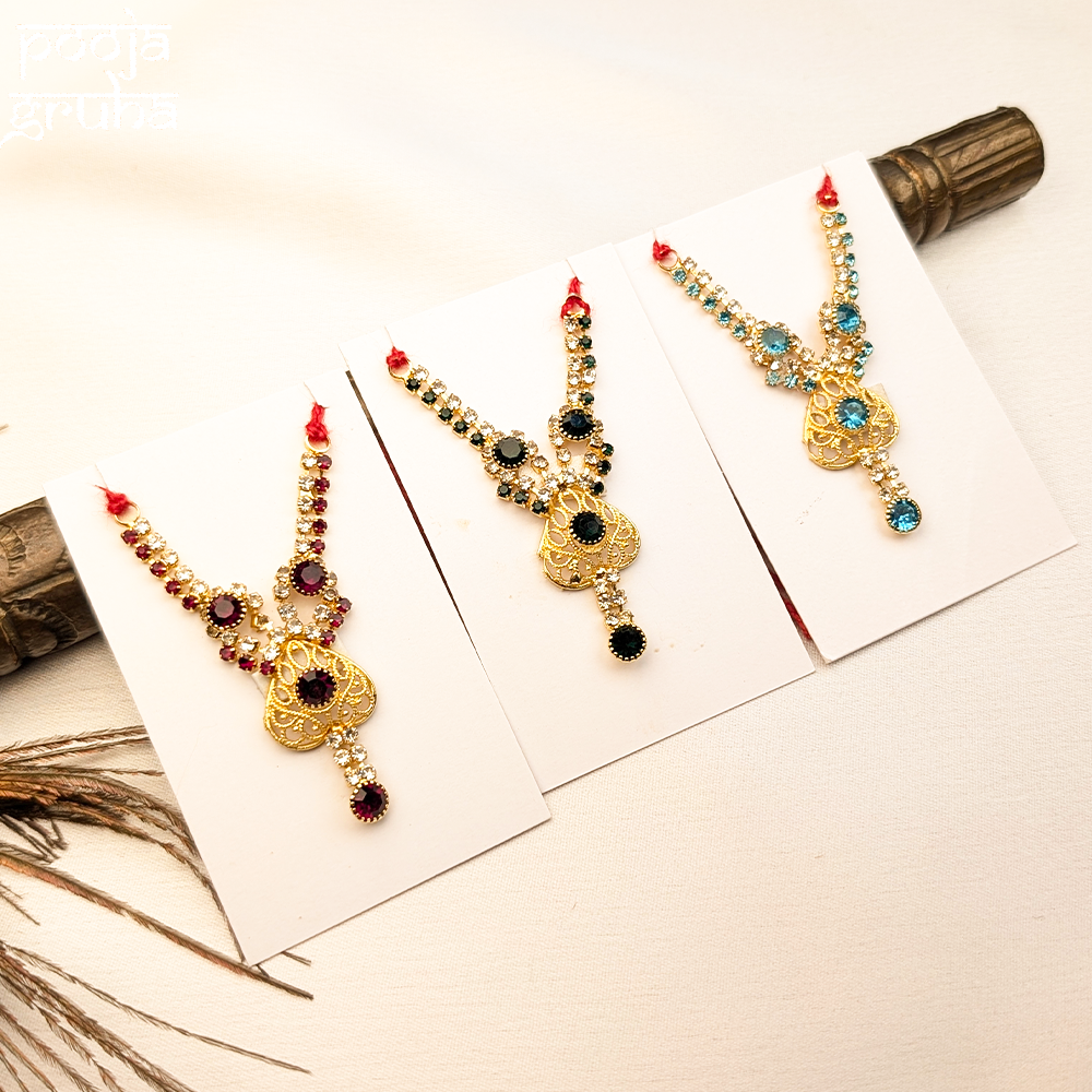 Traditional Round Motif Shringar Necklace for Gods