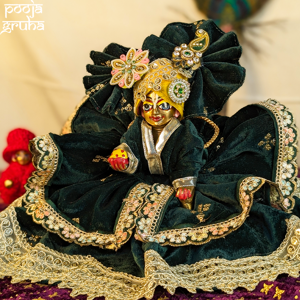 HariVilasa Laddu Gopal Velvet Dress