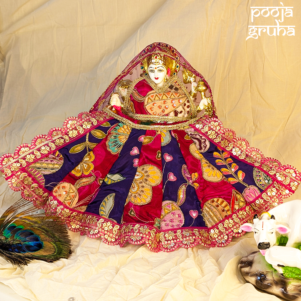 Rangini – Pink & Purple Silk Navratri Dress for Mata Rani