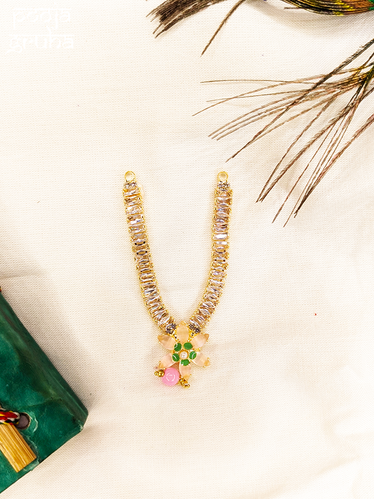 Floral Pendant Stone Mala for Gods