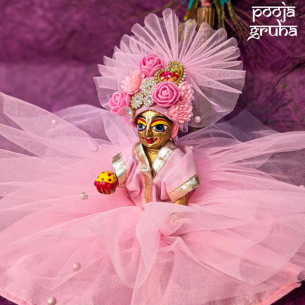 MridulGulabi Laddu Gopal Dress