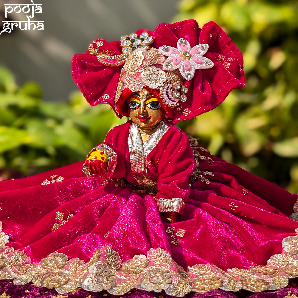 Raktima Laddu Gopal Velvet Dress