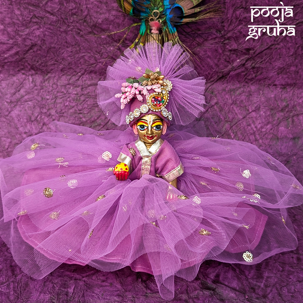 Lavanyam Lilac Laddu Gopal Dress