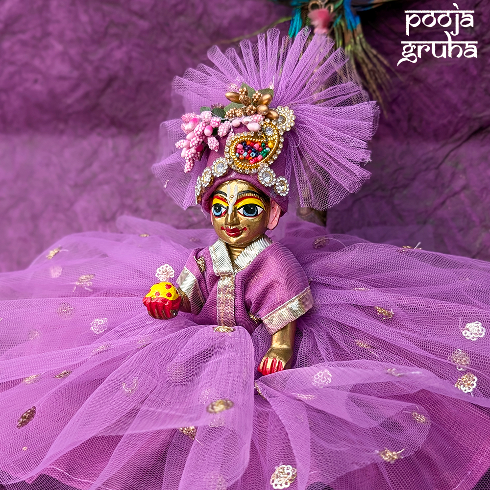 Lavanyam Lilac Laddu Gopal Dress