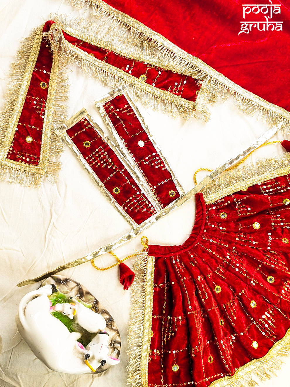Kumkum Vilas Mata Rani Velvet Lehenga Set