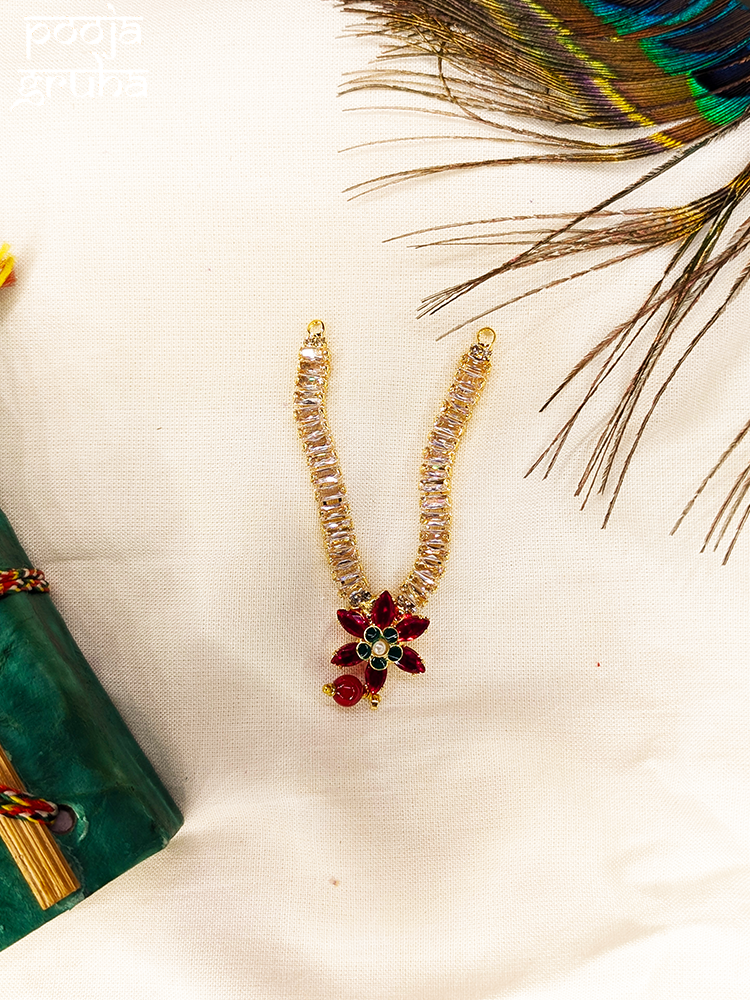 Floral Pendant Stone Mala for Gods