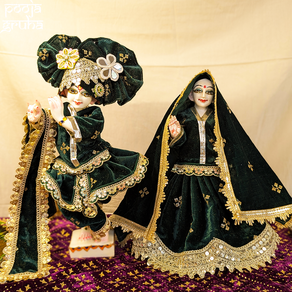 HariVilasa Radha Krishna Velvet Dress