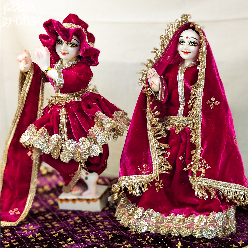 Raktima Radha Krishna Velvet Dress