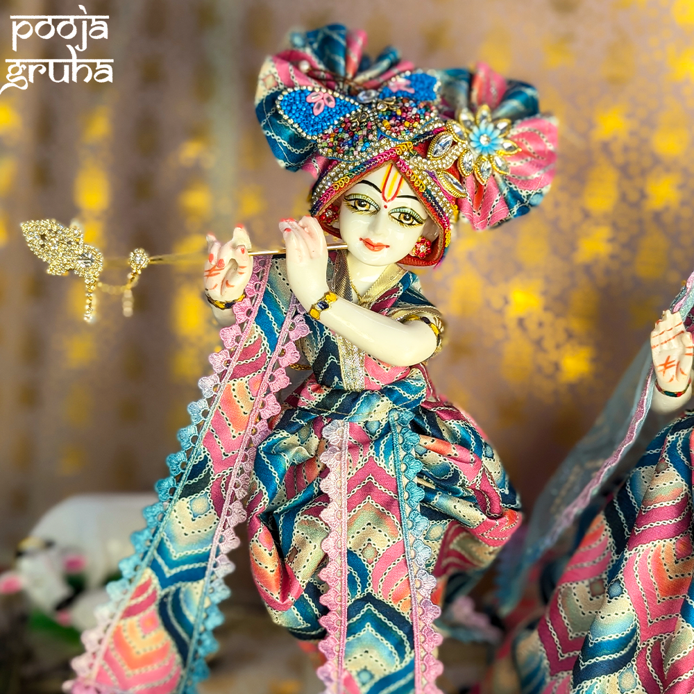 Neel Madhav Rangotsav Cotton Radha Krishna Dress Set