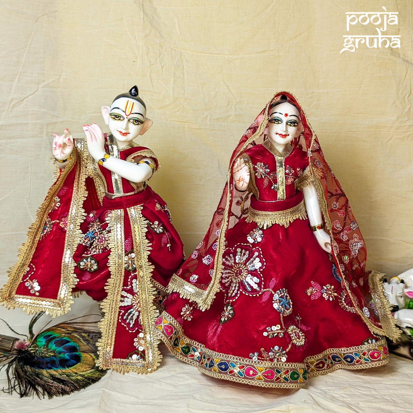 Shringarini Radha Krishna Ji Dress Set