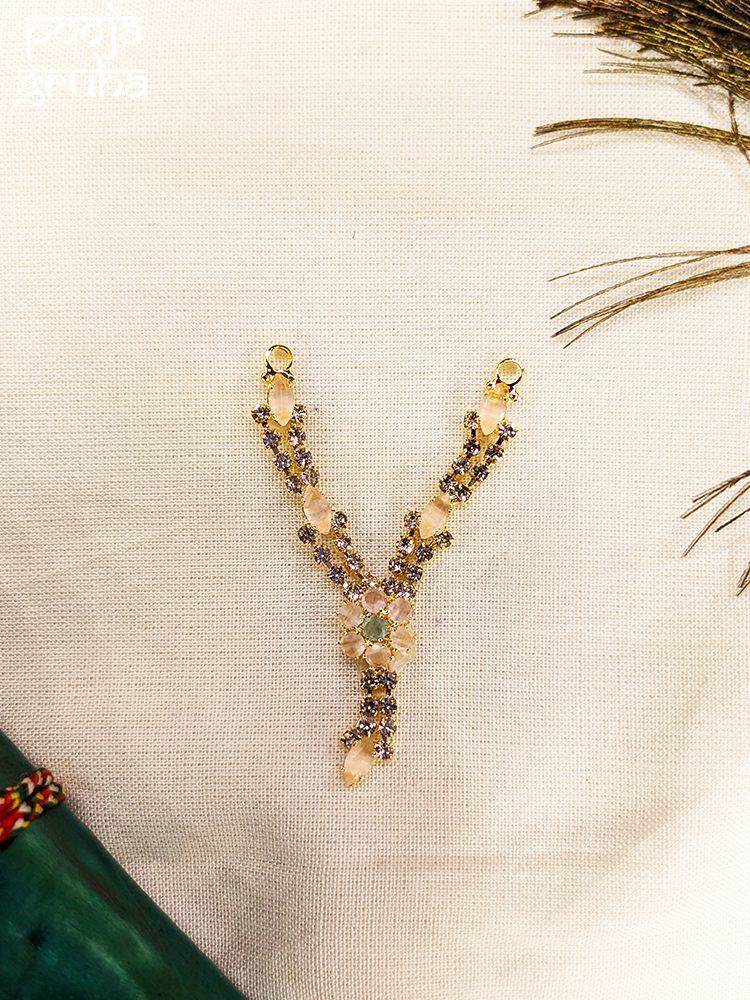 Floral Stone Pendant for Deity Shringar