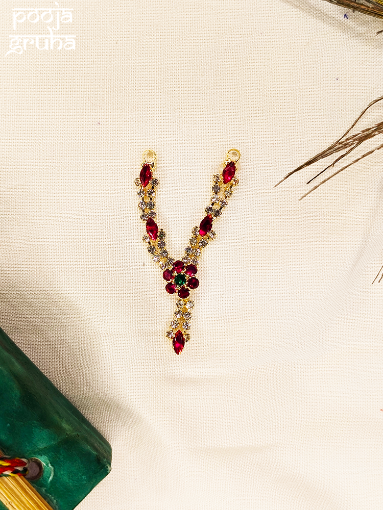 Floral Stone Pendant for Deity Shringar