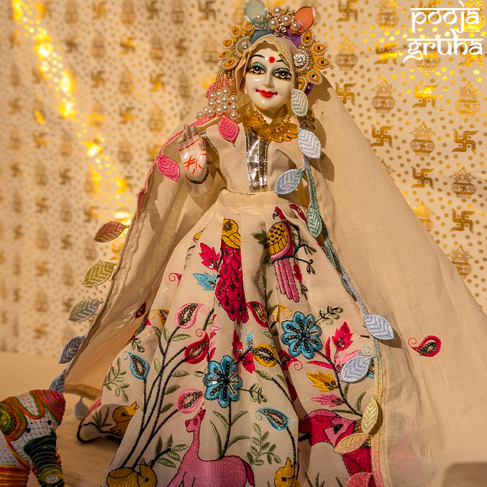 Vanyasukriti Radha Krishna Cotton Dress Set
