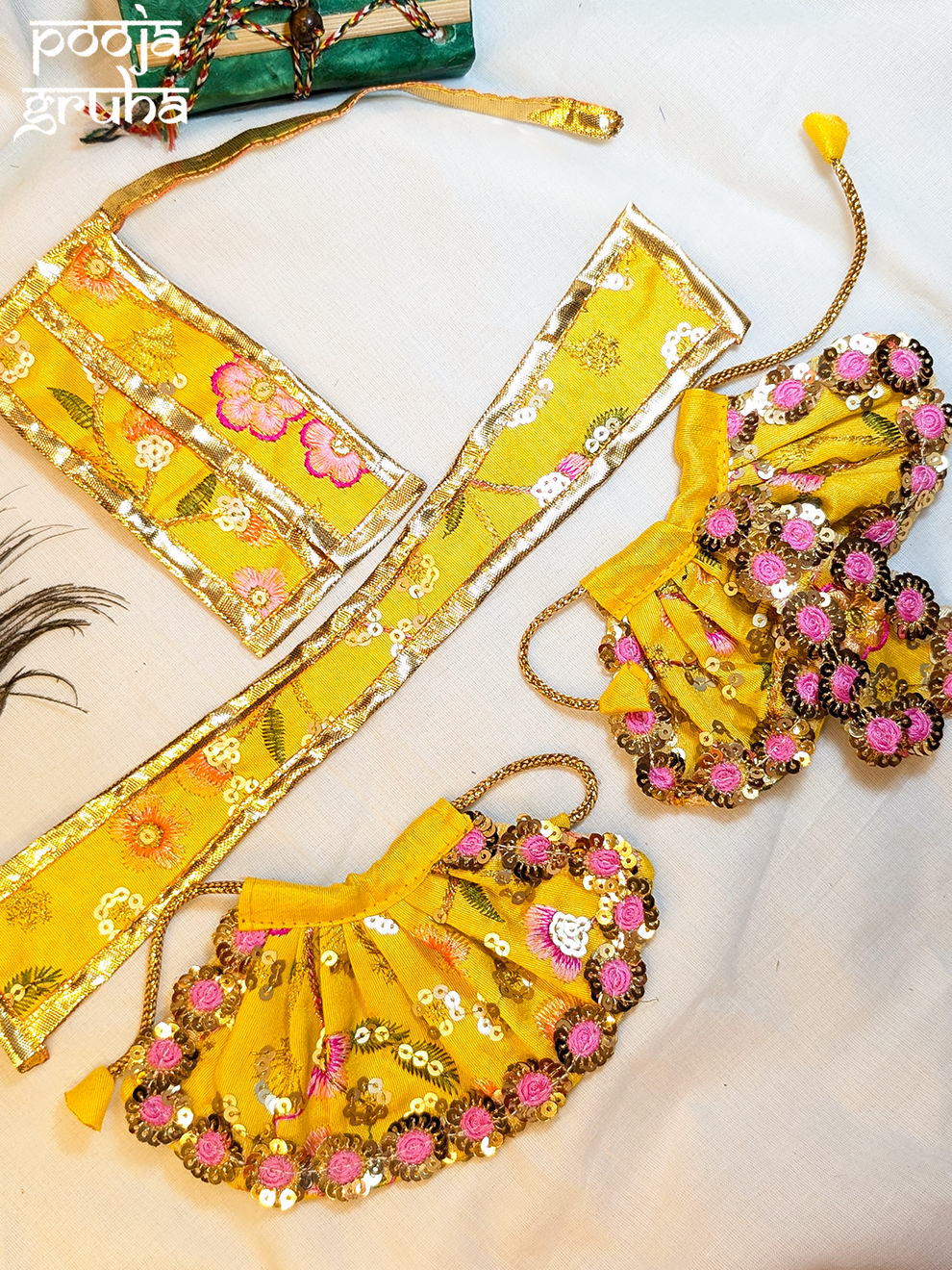 Swarnaabha Lehenga & Dhoti Dress Set for Gods