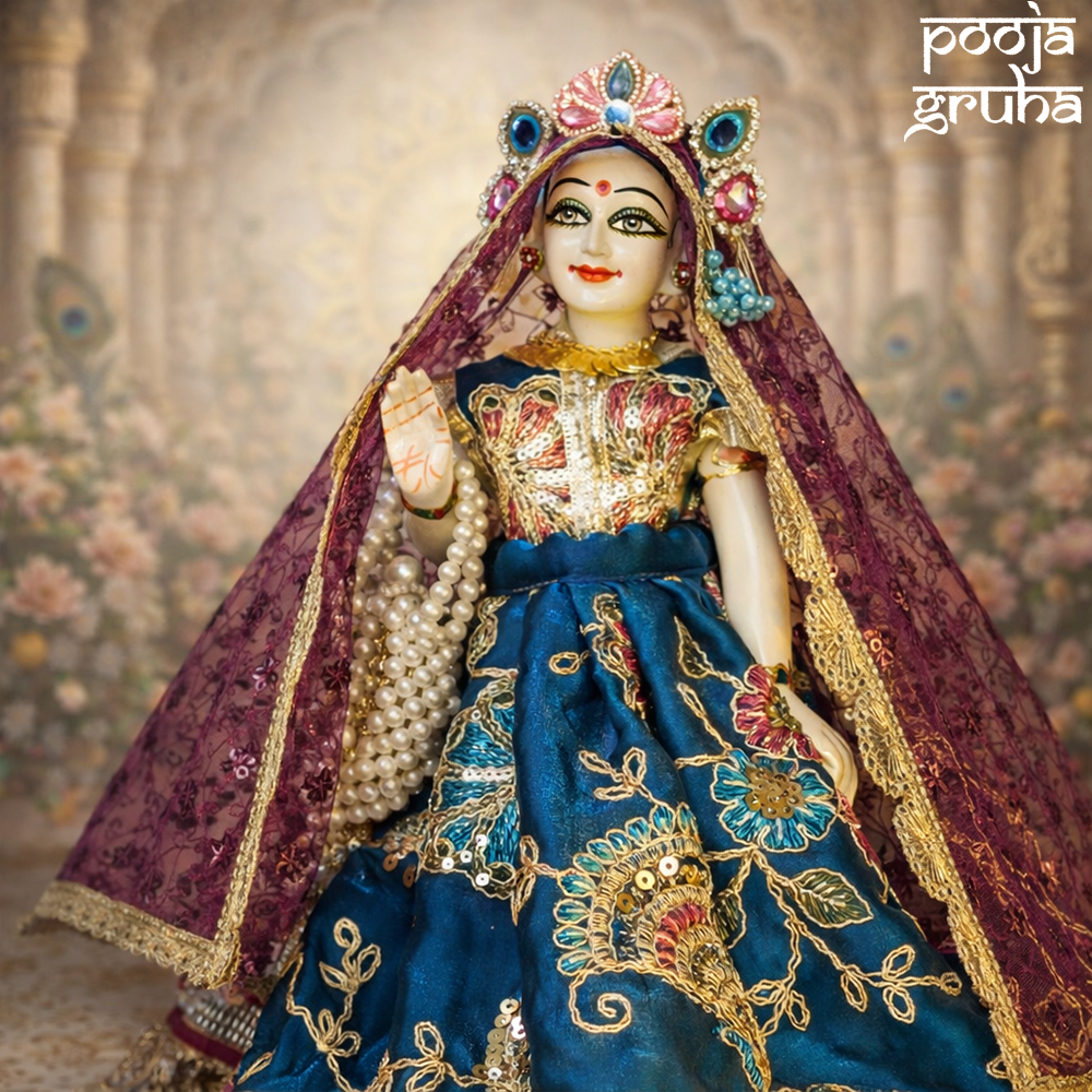 Morvan Shringar Radha Krishna Dress Set