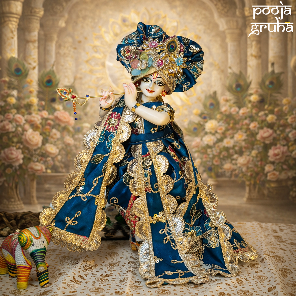 Morvan Shringar Radha Krishna Dress Set