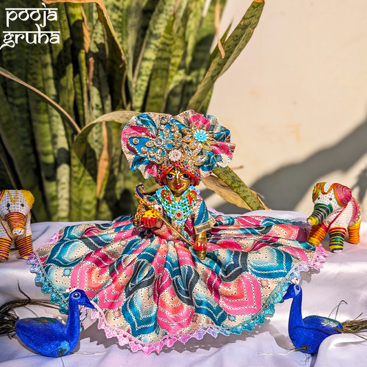 laddu gopal dress crochet Handmade Beautiful Color Combi Dress For Bal Gopal Ji