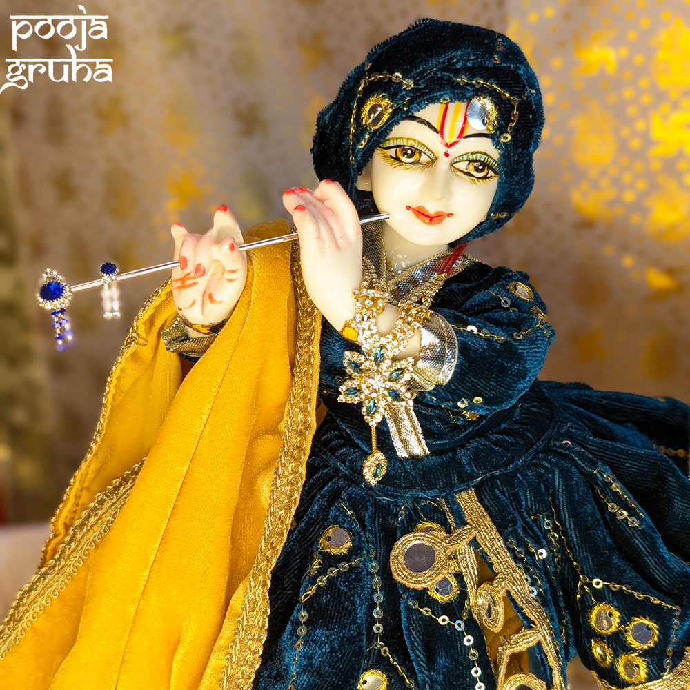 Neelkanth Shobha Radha Krishna Ji Velvet Dress Set