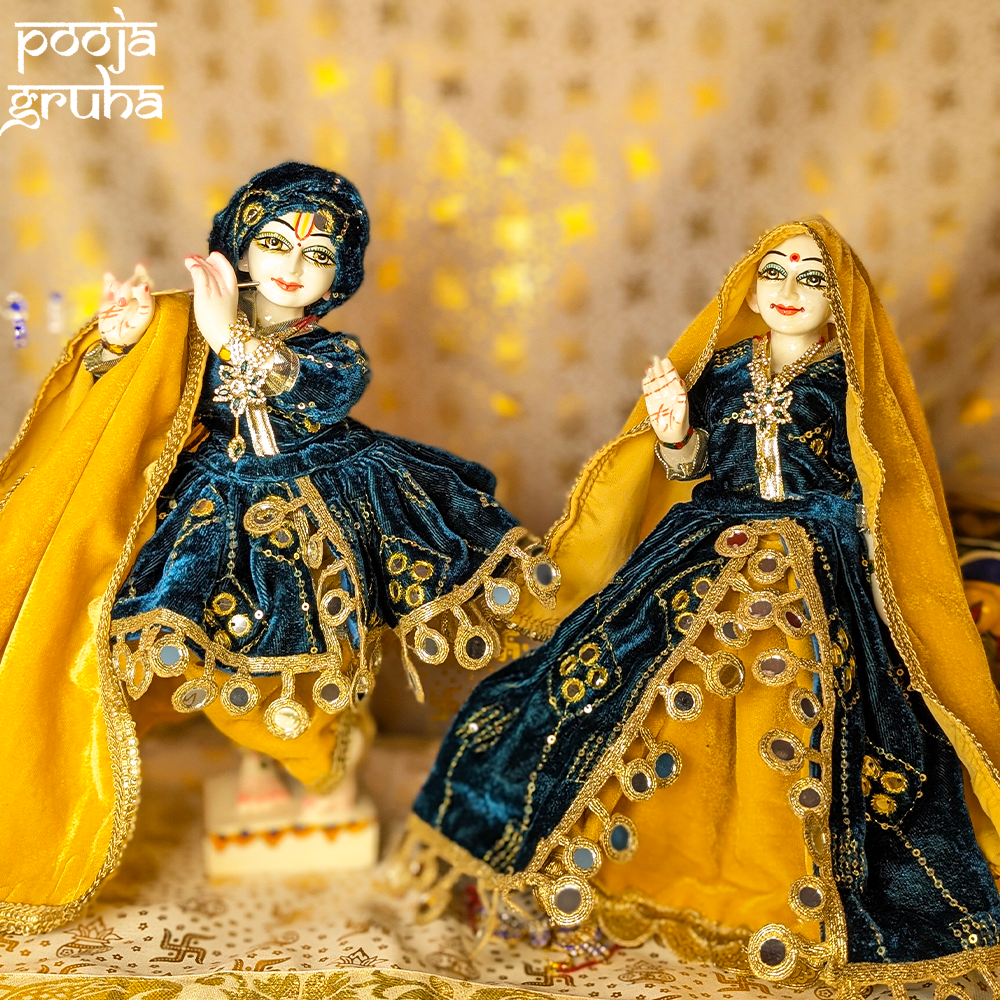 Neelkanth Shobha Radha Krishna Ji Velvet Dress Set