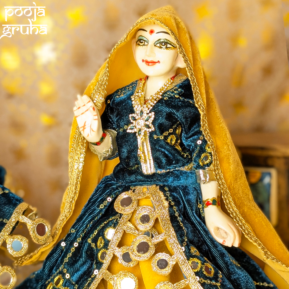 Neelkanth Shobha Radha Krishna Ji Velvet Dress Set