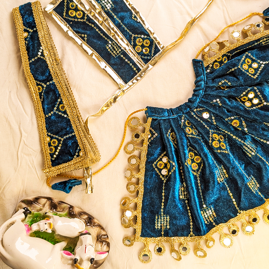 Neelkanth Shobha Mata Rani Velvet Lehenga Set