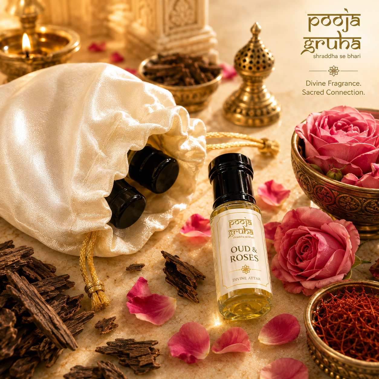 OUD & ROSES Divine Attar for Mandir | Pooja Gruha