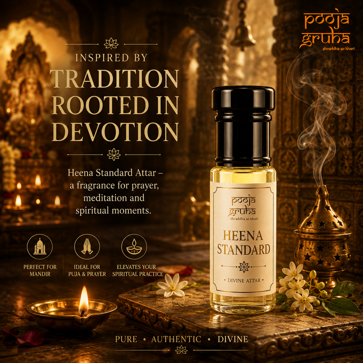 HEENA STANDARD Divine Attar for Mandir | Pooja Gruha