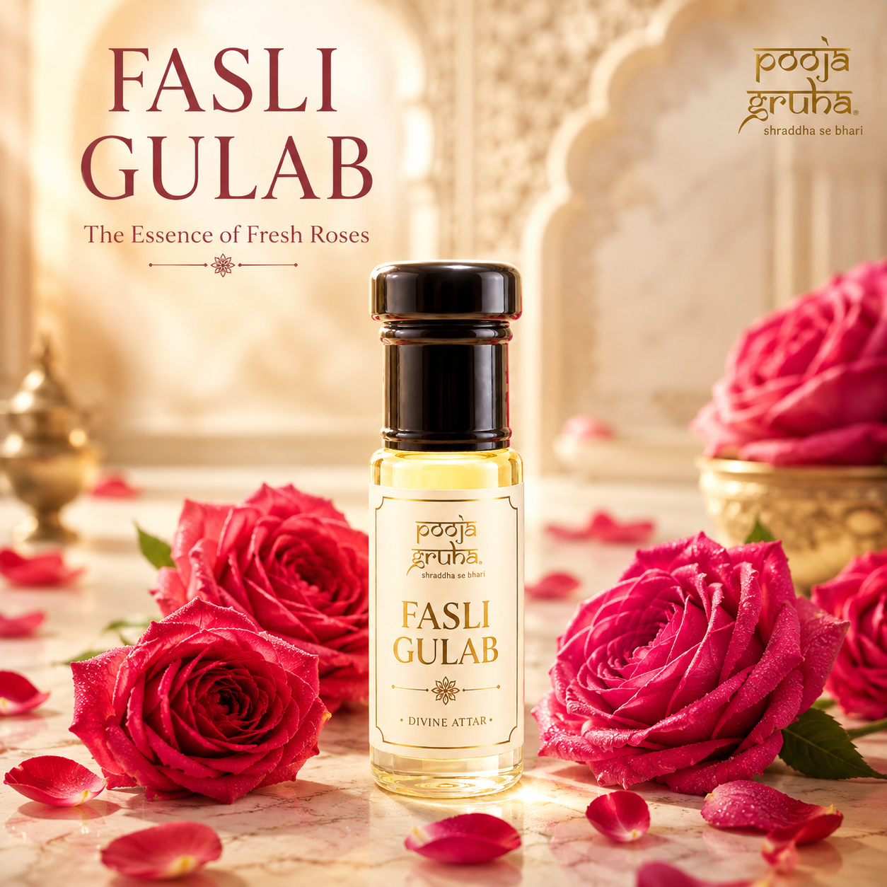 FASLI GULAB Divine Attar for Mandir | Pooja Gruha