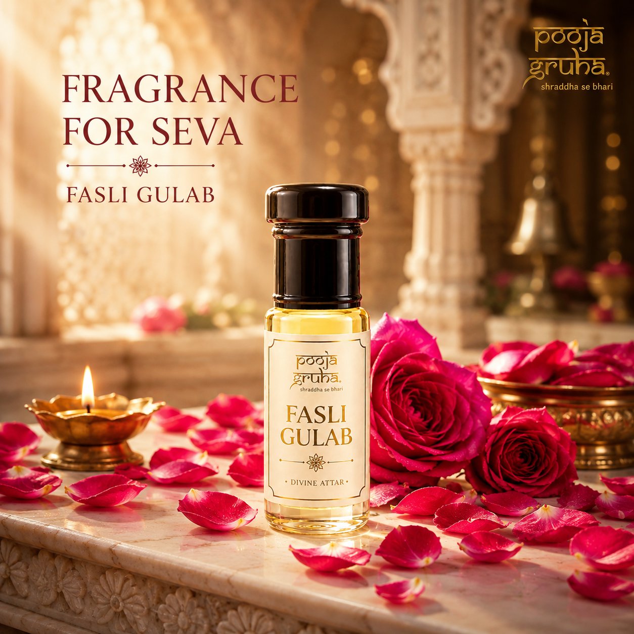 FASLI GULAB Divine Attar for Mandir | Pooja Gruha