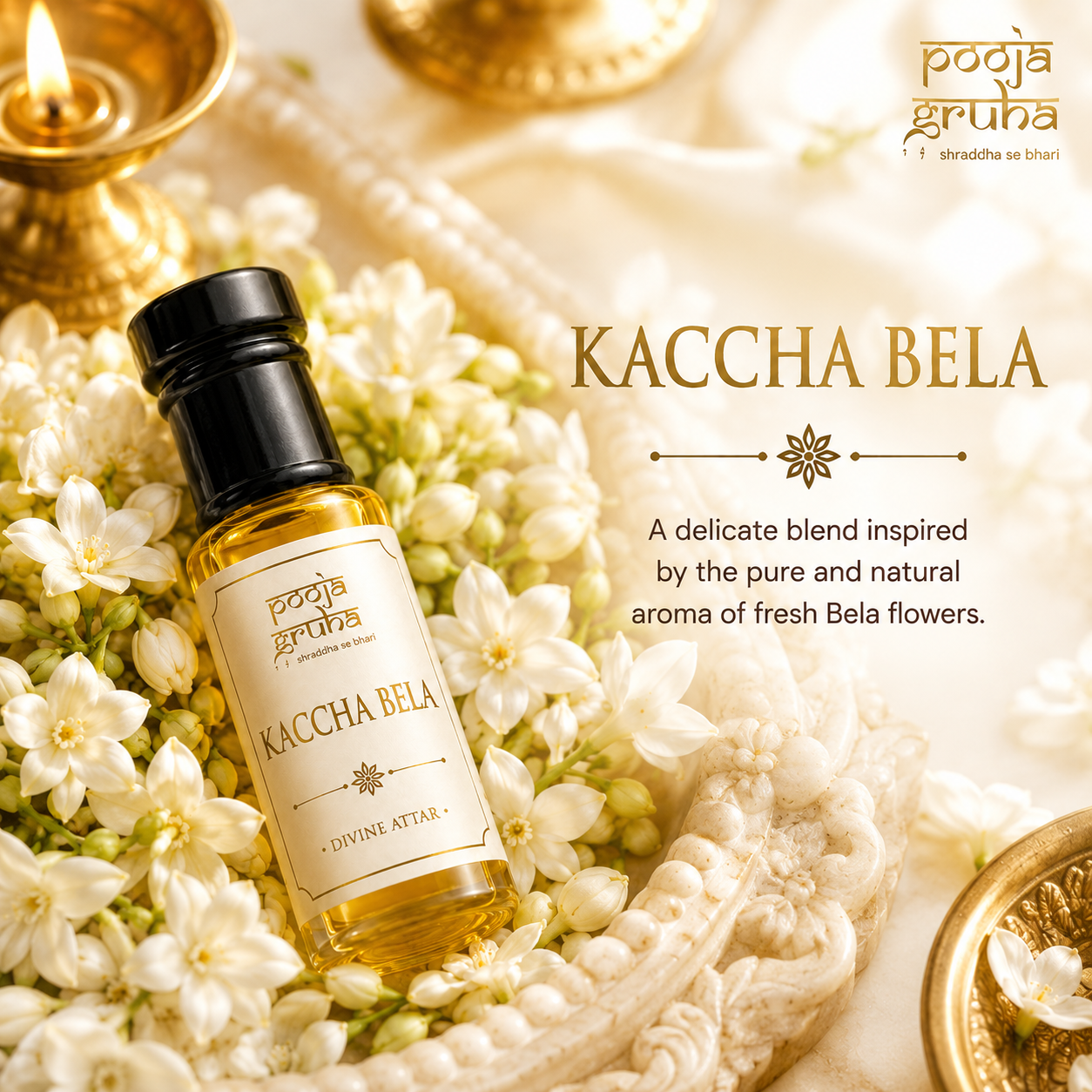 KACCHA BELA Divine Attar for Mandir | Pooja Gruha