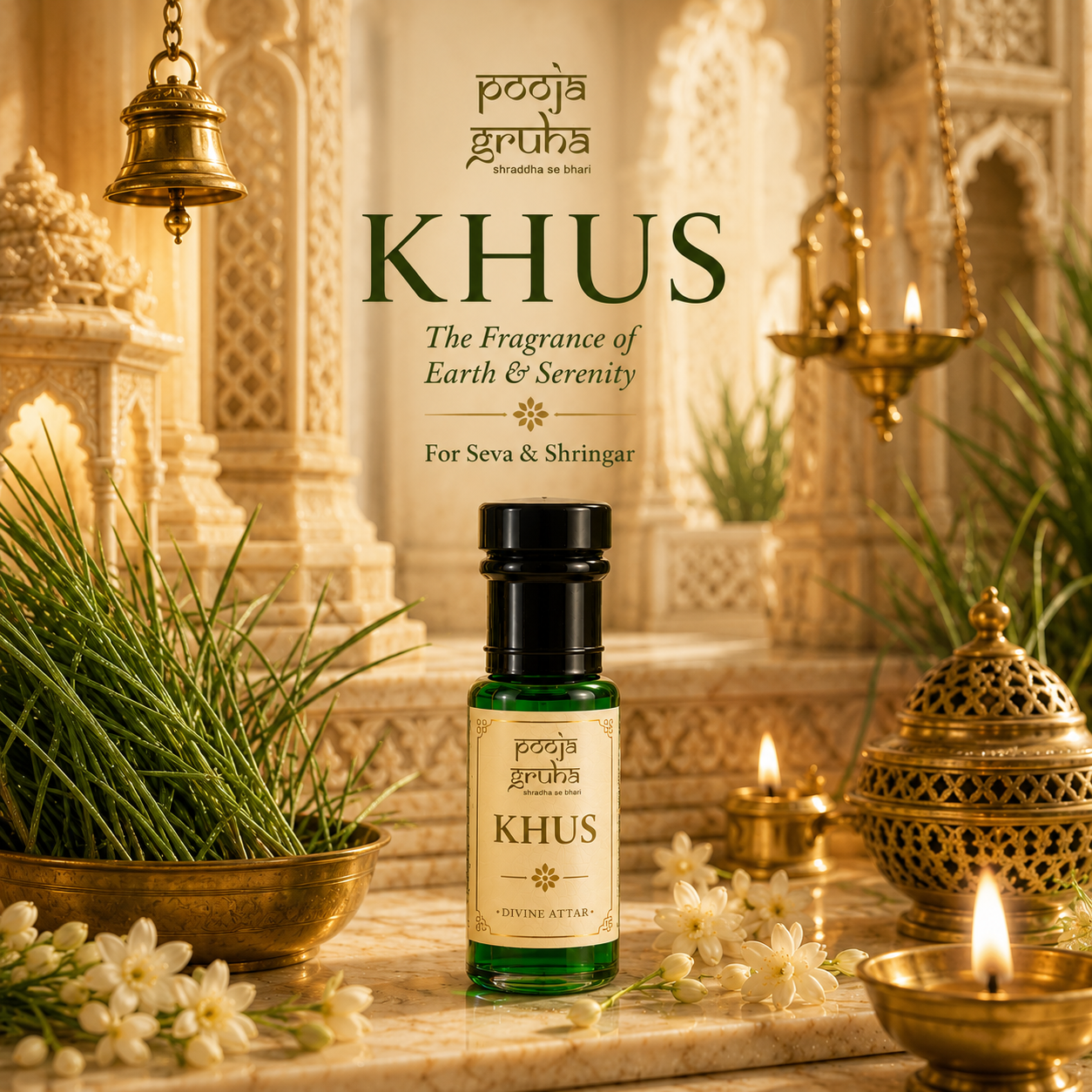 KHUS Divine Attar for Mandir | Pooja Gruha