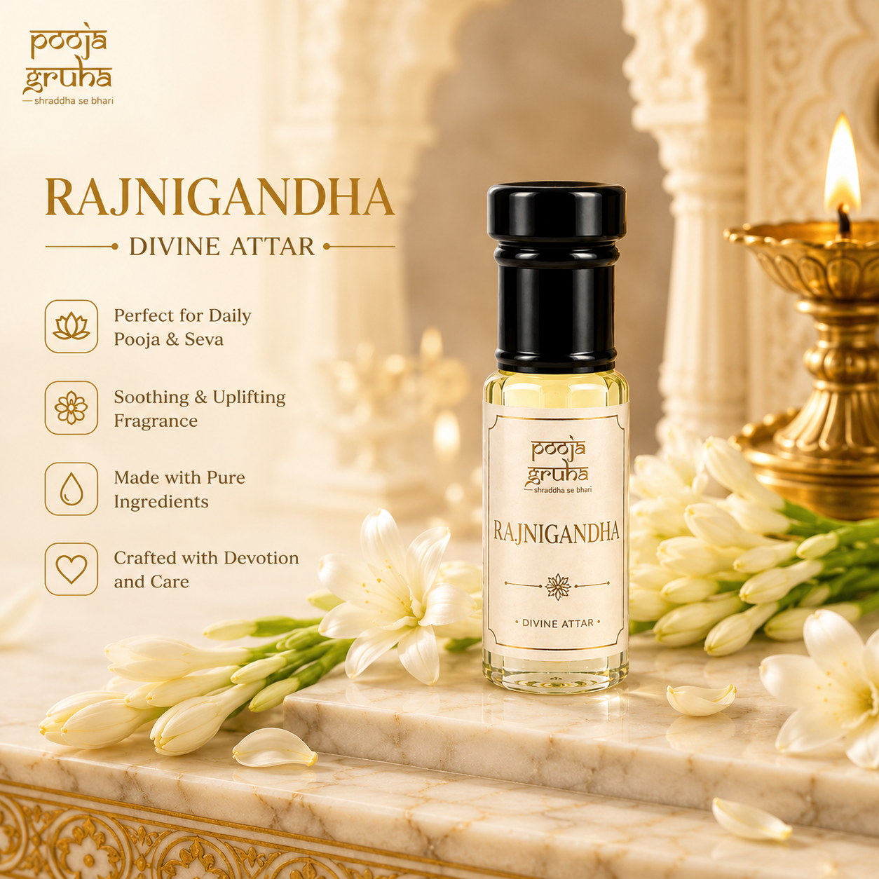 RAJNIGANDHA Divine Attar for Mandir | Pooja Gruha