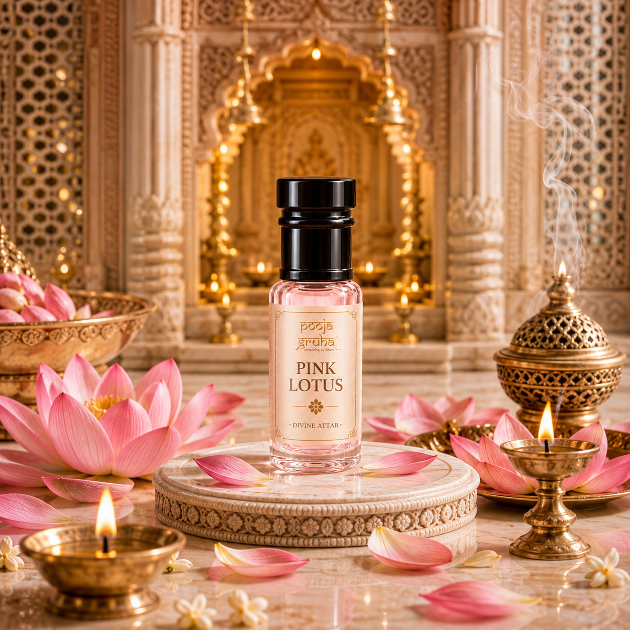 PINK GULAB Divine Attar for Mandir | Pooja Gruha