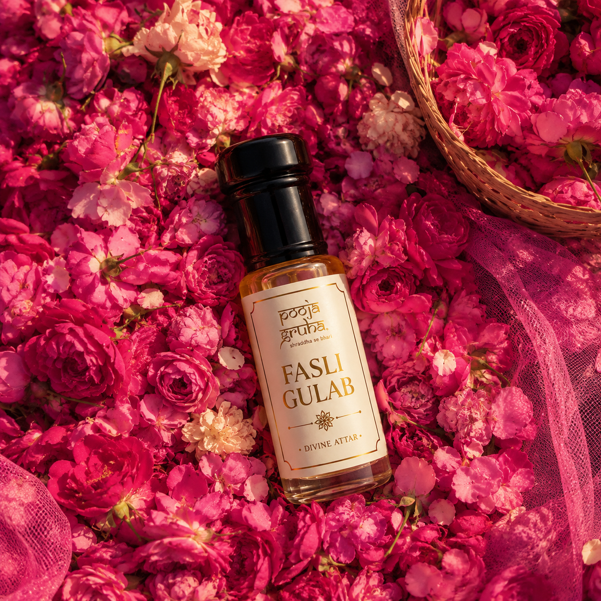 FASLI GULAB Divine Handcrafted Attar from Kannauj for Mandir | Pooja Gruha