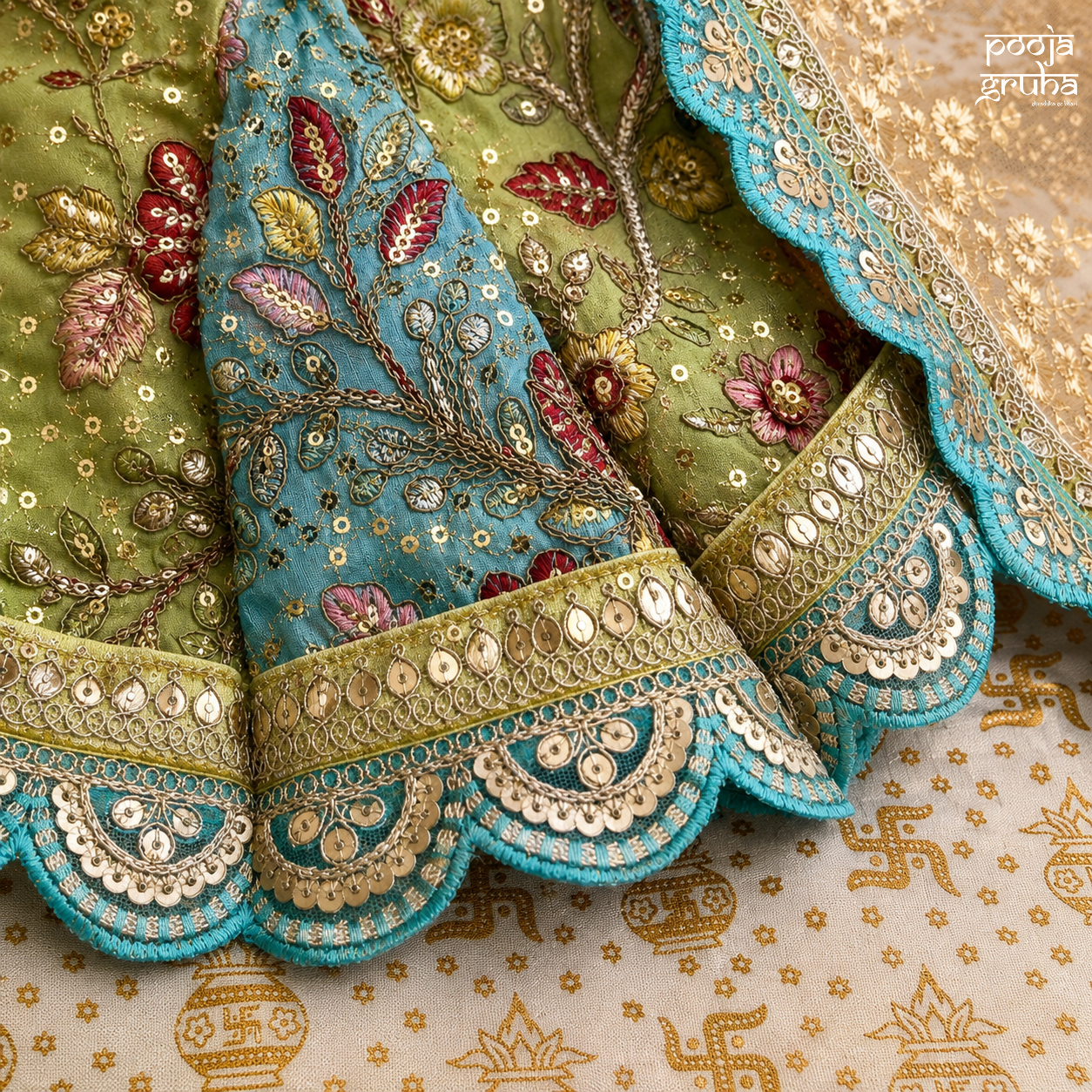 Vrindavan Hariyali Radha Krishna Dress Set