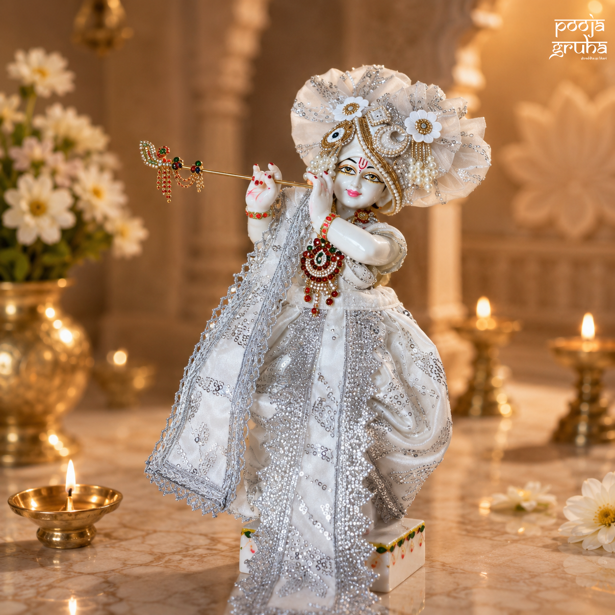 Shwet Vaibhav Radha Krishna Dress Set