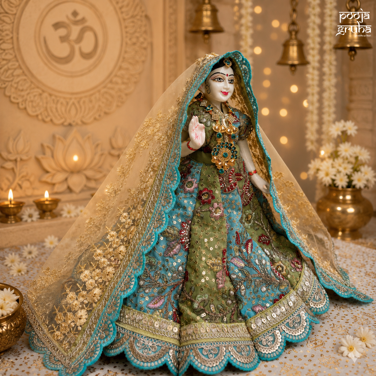 Vrindavan Hariyali Radha Krishna Dress Set
