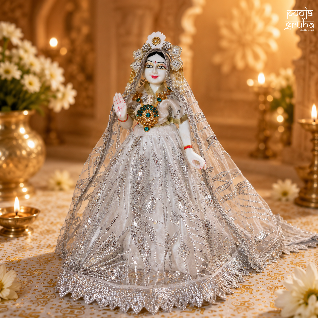Shwet Vaibhav Radha Krishna Dress Set