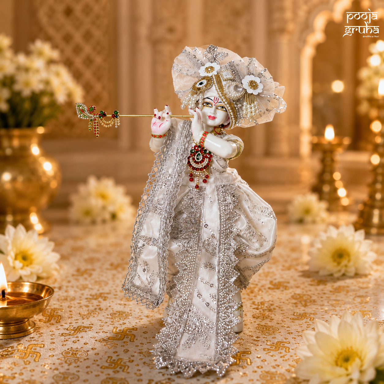 Shwet Vaibhav Radha Krishna Dress Set