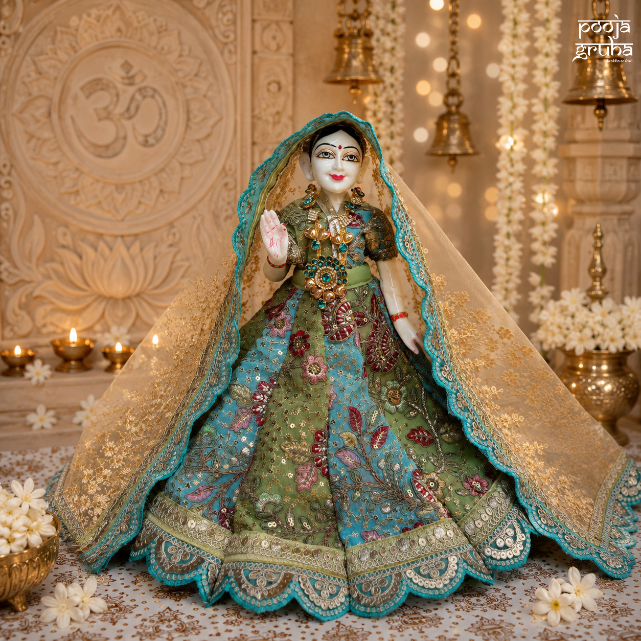 Vrindavan Hariyali Radha Krishna Dress Set