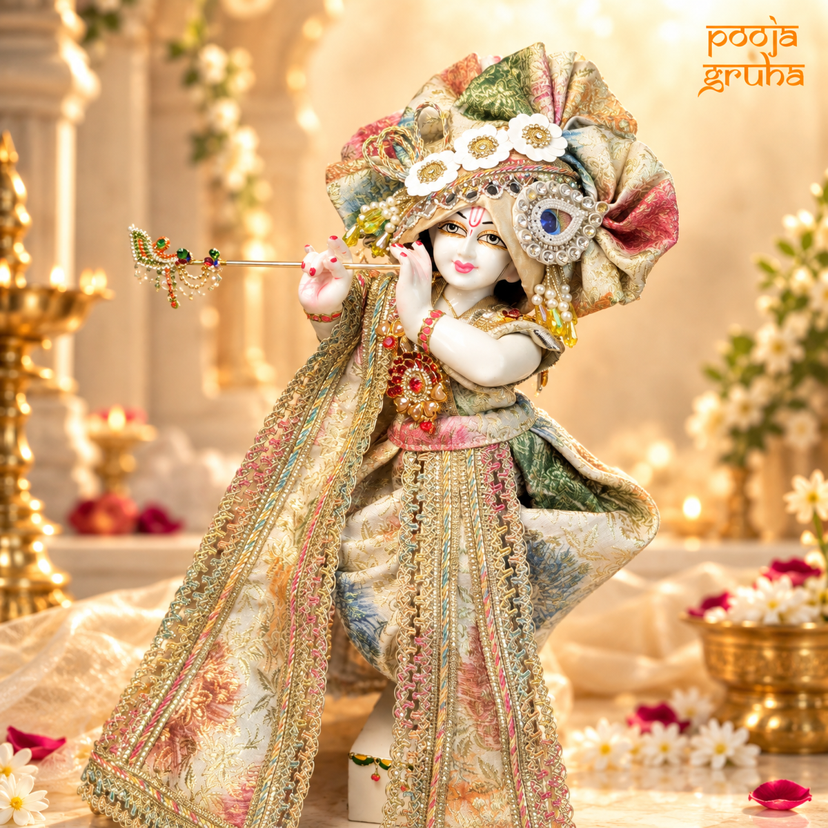 Phoolrang | Navratri Special Multicolor Dhoti Dress Set for God