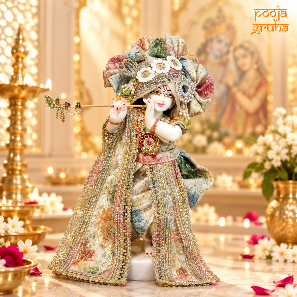 Phoolrang | Navratri Special Multicolor Dhoti Dress Set for God