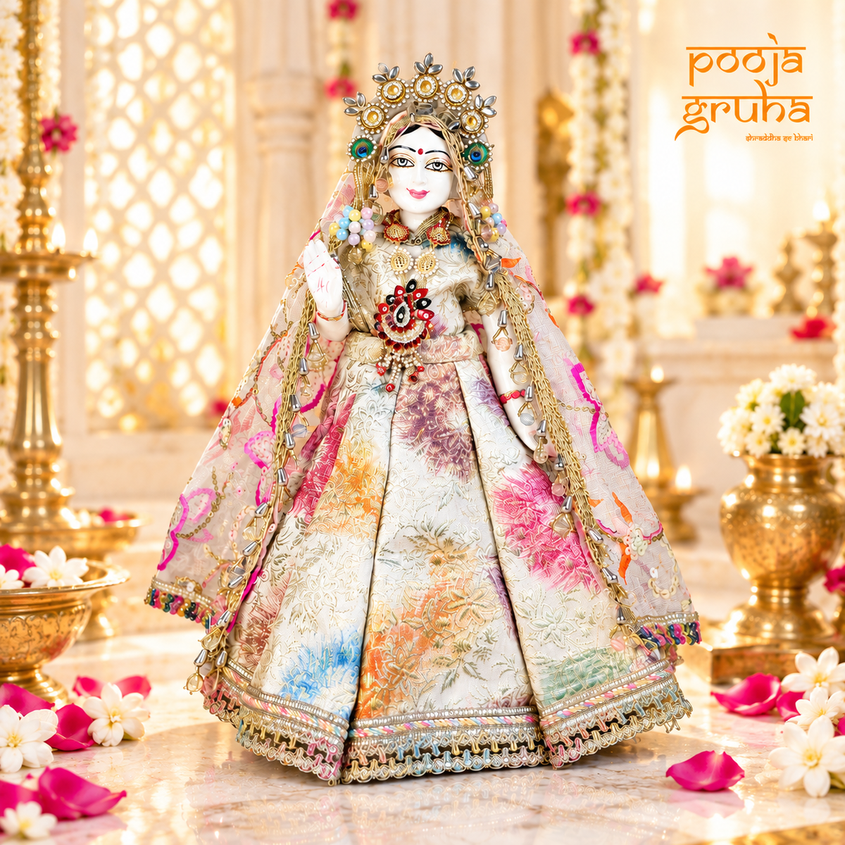 Phoolrang | Navratri Special Multicolor Radha Krishna Dress Set
