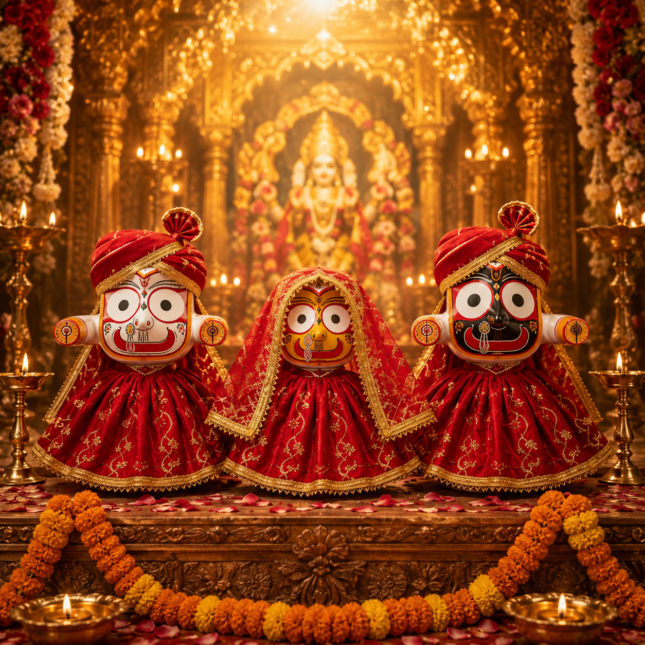 Ruby Mahotsav Jagganath Ji Family Dress set (6 pcs set)